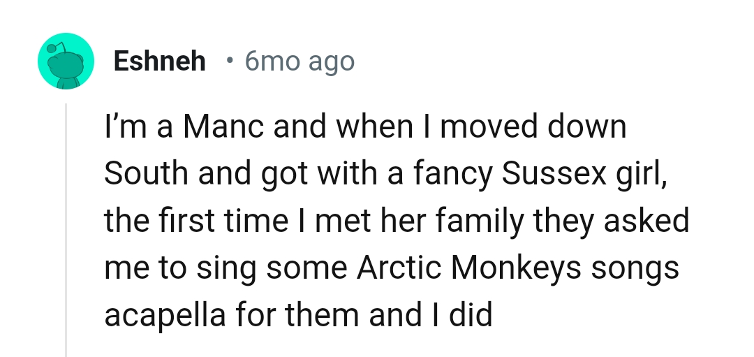 4. Singing some Arctic Monkeys songs