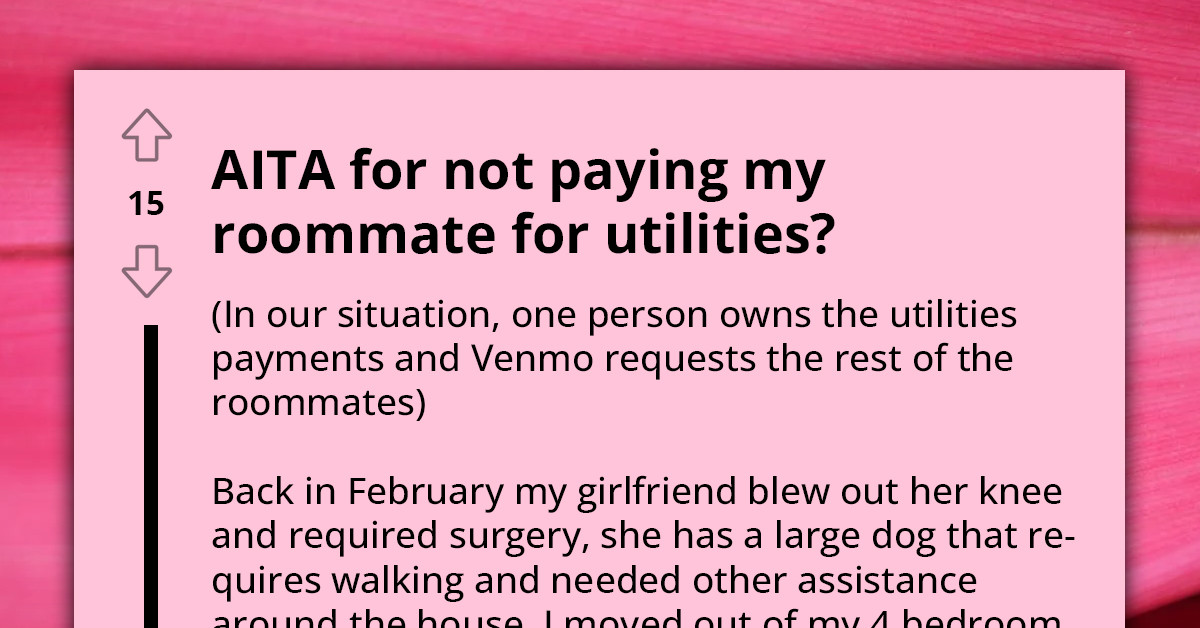 Man Refuses To Pay Utility Bills Because He Wasn't Part Of The Consumption For The Past Three Months, Roommate Calls Him An A-hole
