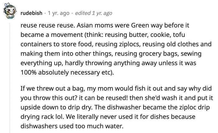 22. Reusing things, including plastic bags, will save you a lot of money in the long run