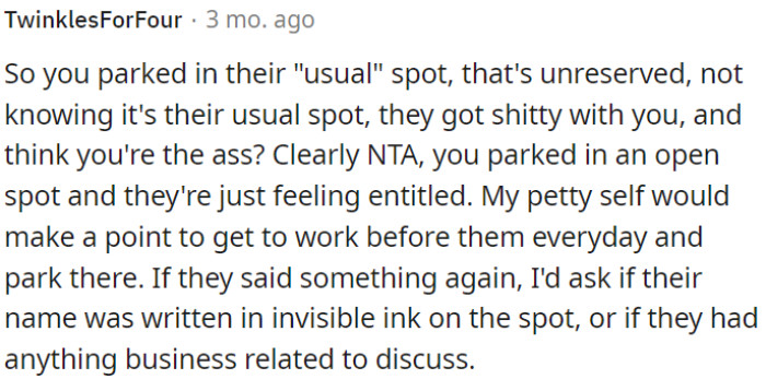 He got upset, but you're not the problem here