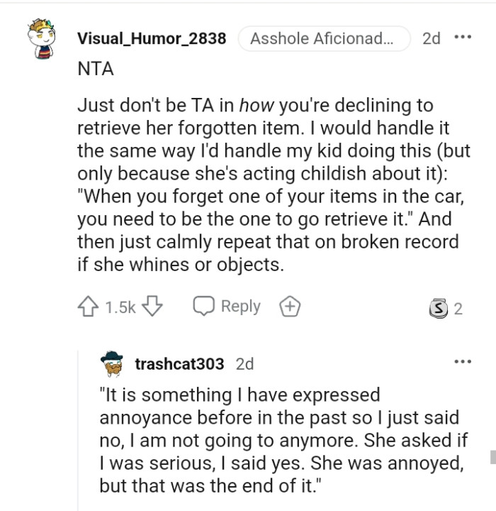 Forget your items and you're the one to retrieve it