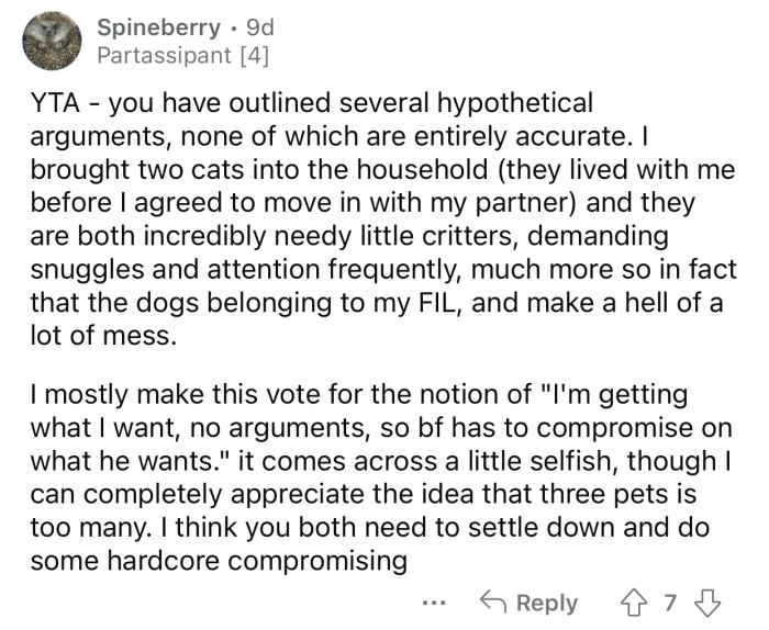 Both OP and her BF need to learn how to compromise.