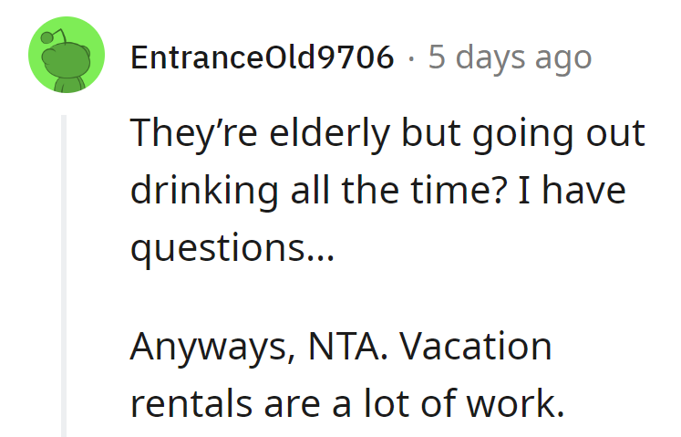 Elderly bar-hopping? The real mystery of vacation.