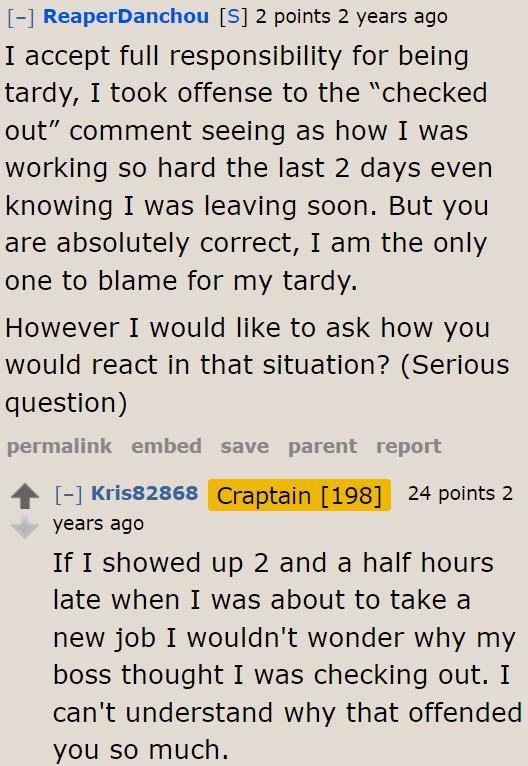 The OP explains that he was offended by being labeled as 