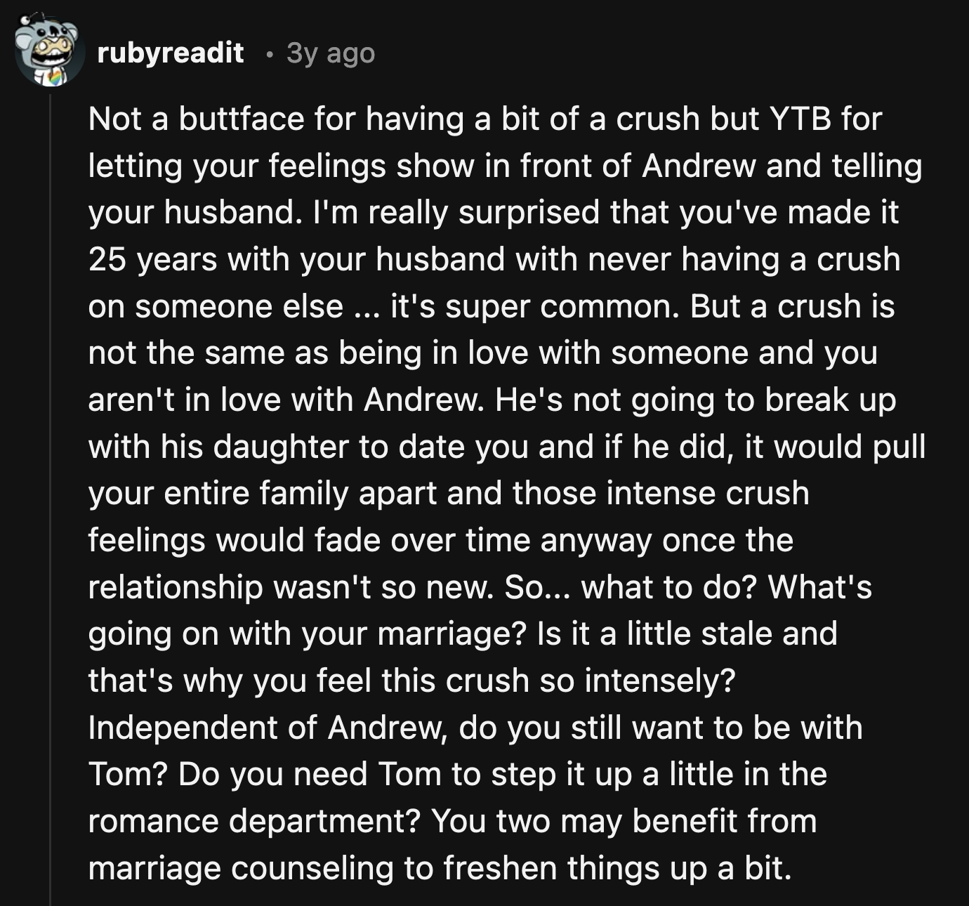 OP needs help. She also needs to make an effort to earn her husband's trust back.