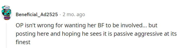 Passive aggressiveness it is.