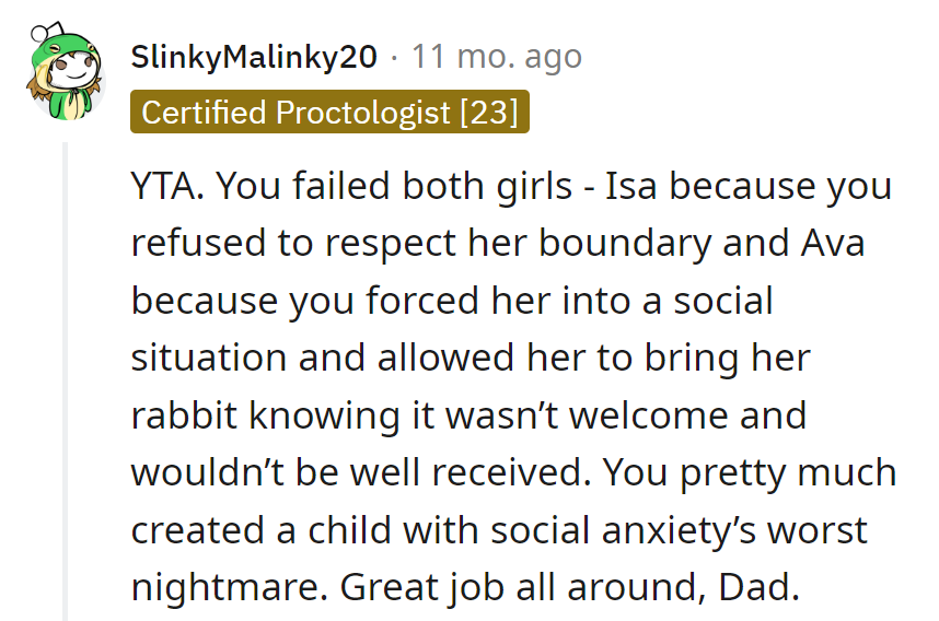 Breaking boundaries and bringing bunnies? YTA for creating a social anxiety nightmare.