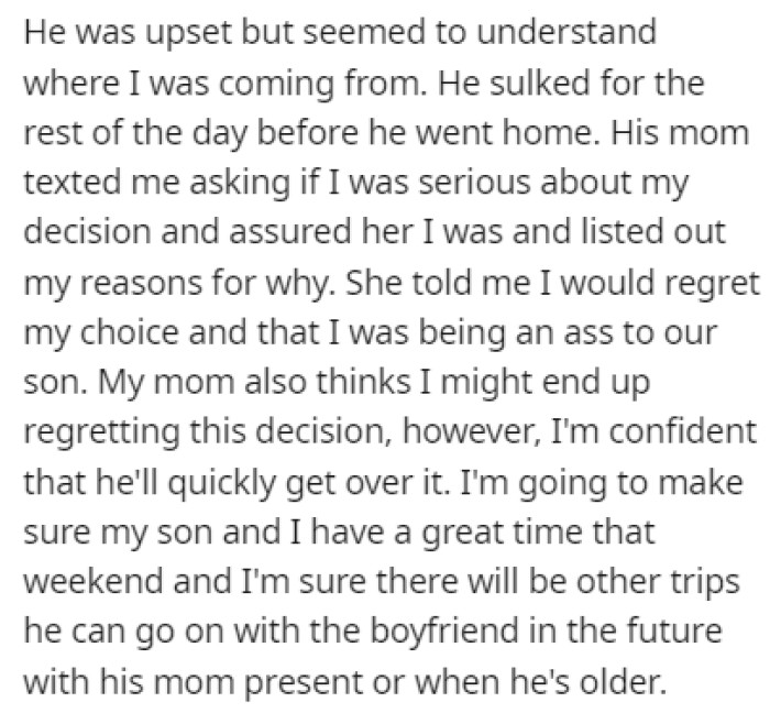 No one was on OP's side in this situation