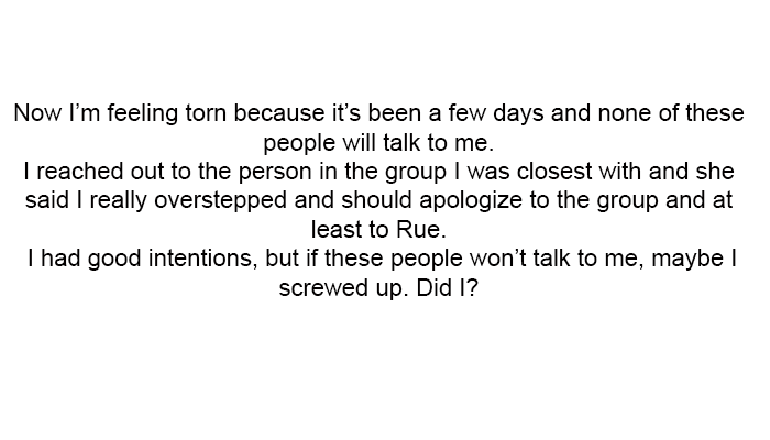 Maybe I Screwed Up. Did I?