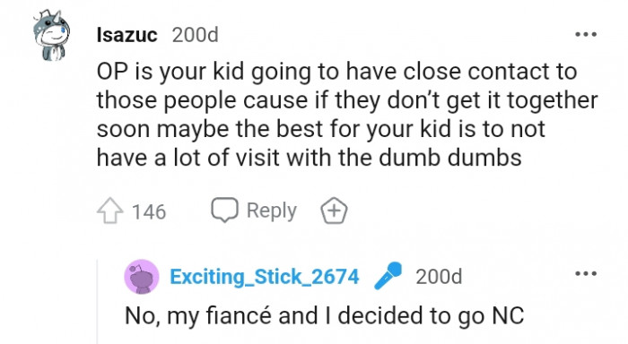 It's best for your kid to be away from them