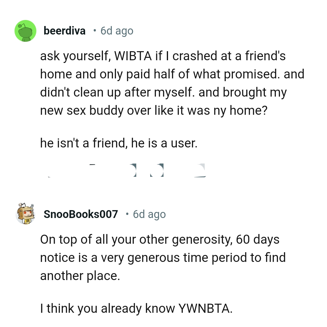 He isn't a friend but a user