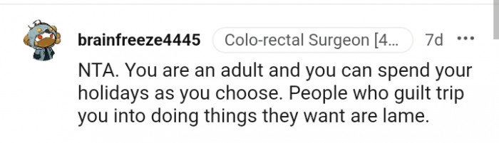 People who guilt trip you into doing things