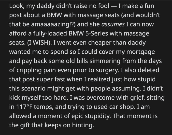 OP received a weekly message from her friend until December of that year.