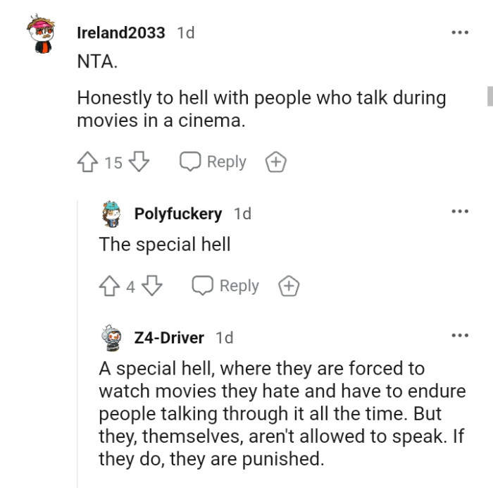 This Redditor is one who totally hates people who talk during a movie in cinemas