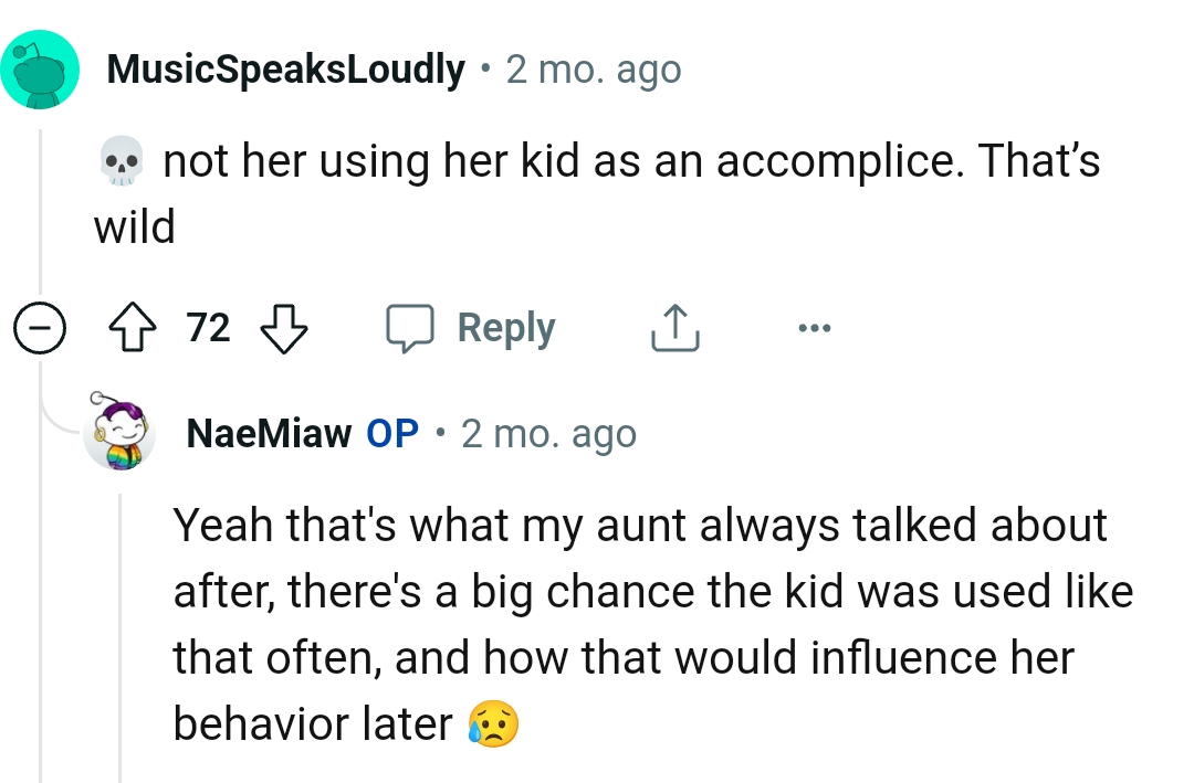 There is a significant chance the mother had been using her child in this manner