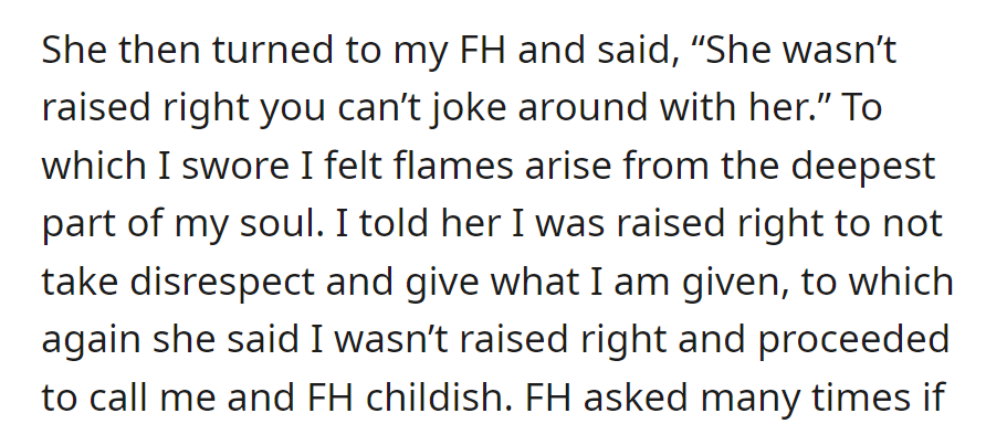 The MIL criticized the bride's upbringing, claiming she 