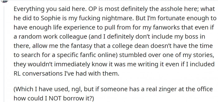 Here is what experienced fanfiction writers do: