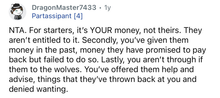 It’s your money, not theirs.