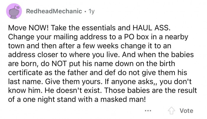 OP needs to exclude the father from the birth certificate.