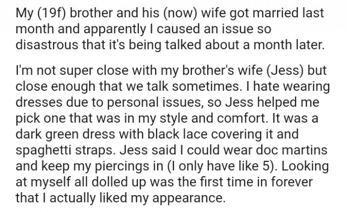 I hate wearing dress