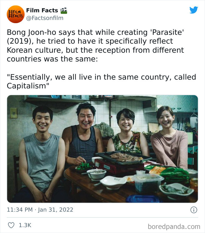 21. The movie Parasite