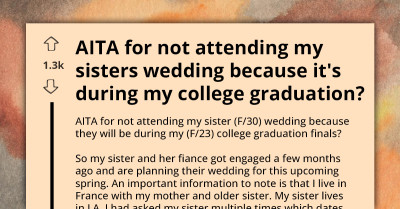 Bride-to-Be Insists 'Family First,' But Schedules Wedding During Season When Many Close Family Members Can't Make It