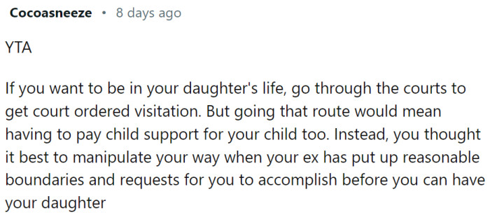 OP is trying to be manipulative