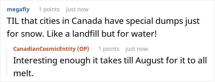 Canada has special dumps just for snow
