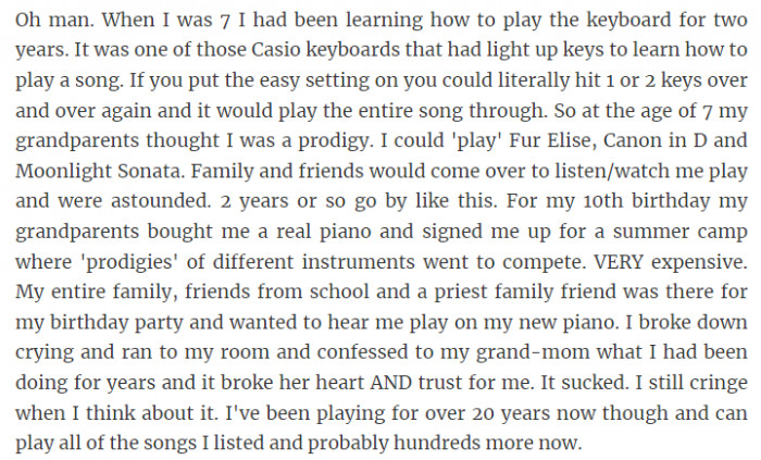 18. Learning how to play the keyboard