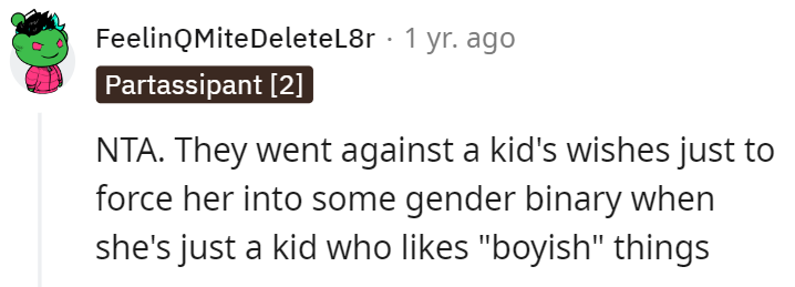 Going against a kid's wishes