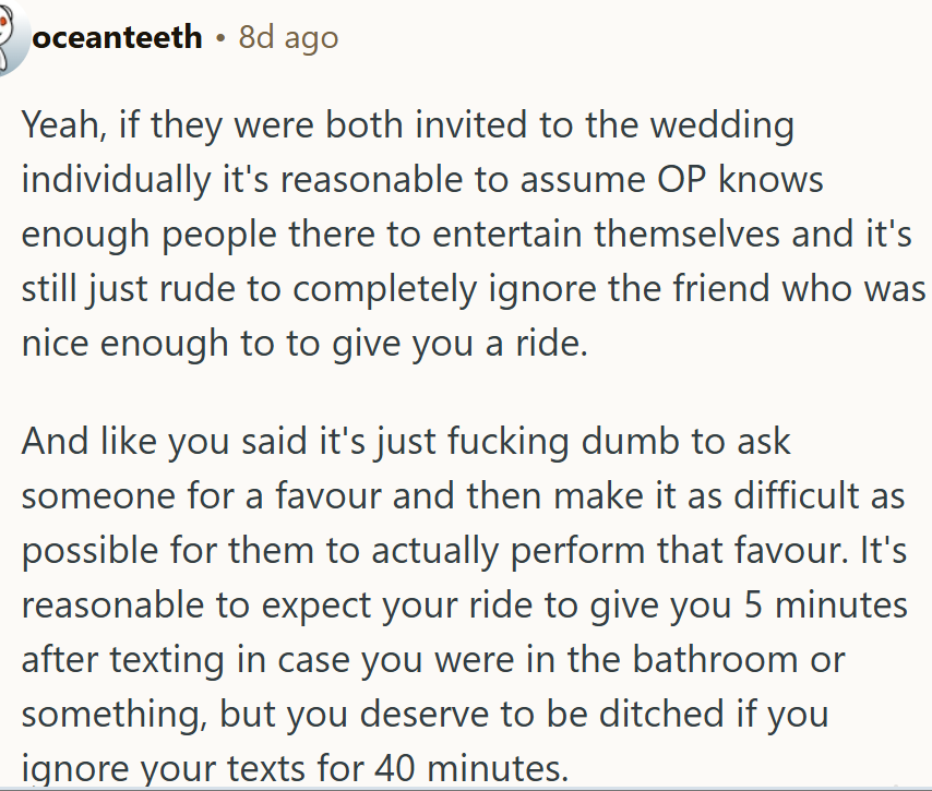 They are both invited, so OP had to know someone there.