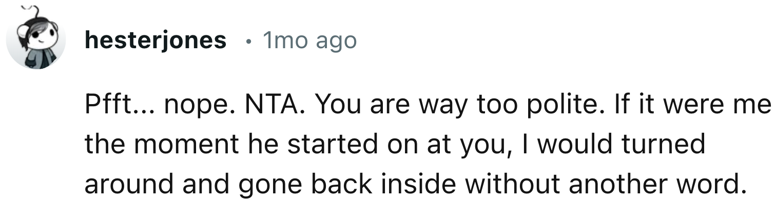 Way too polite for his own good