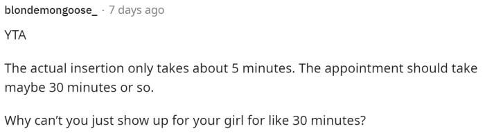 Some argued that the appointment should be quick, so he shouldn't be that late for work to the point where he can't work something out with his boss.
