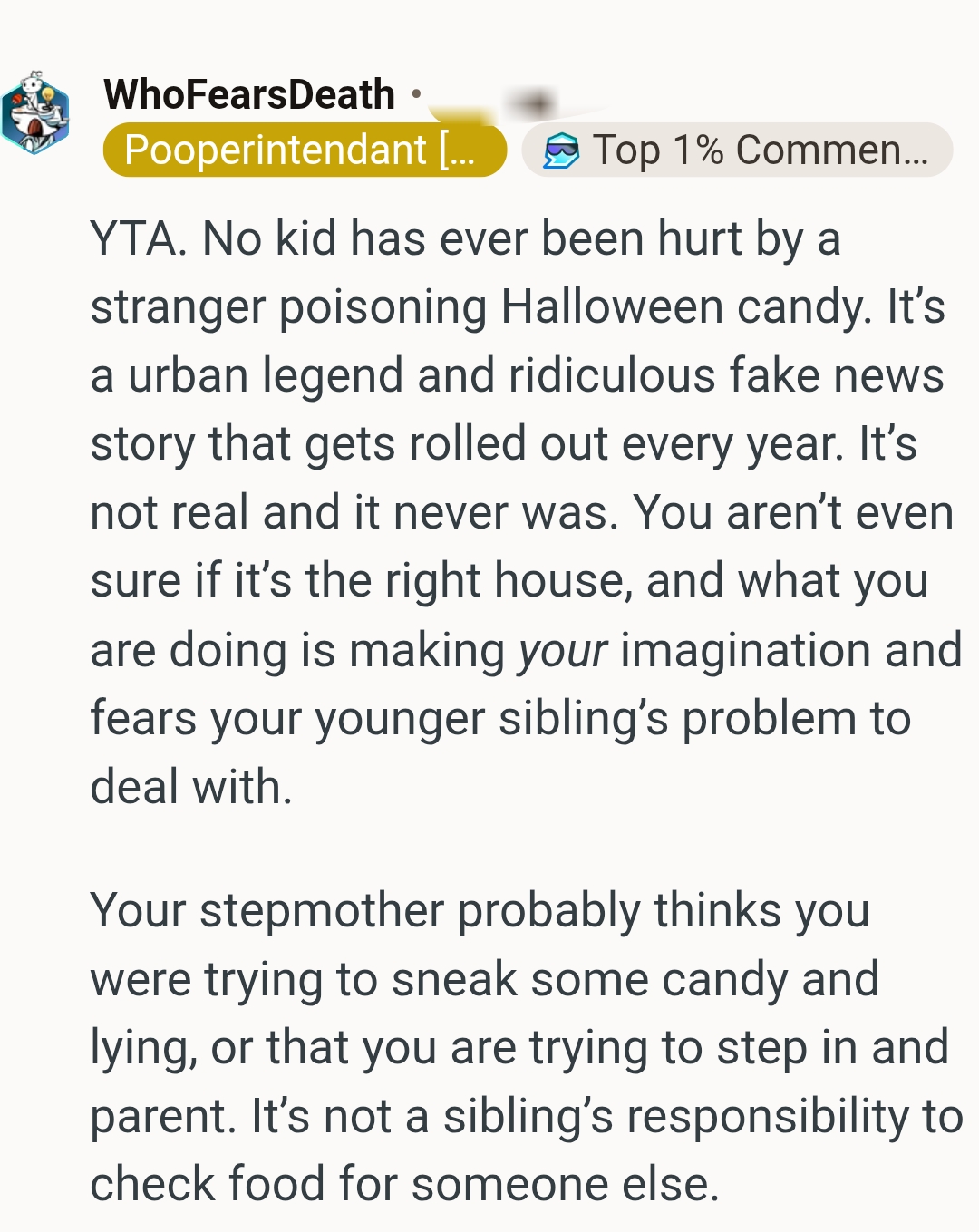 It's an Urban Legend and It's Also Ridiculous