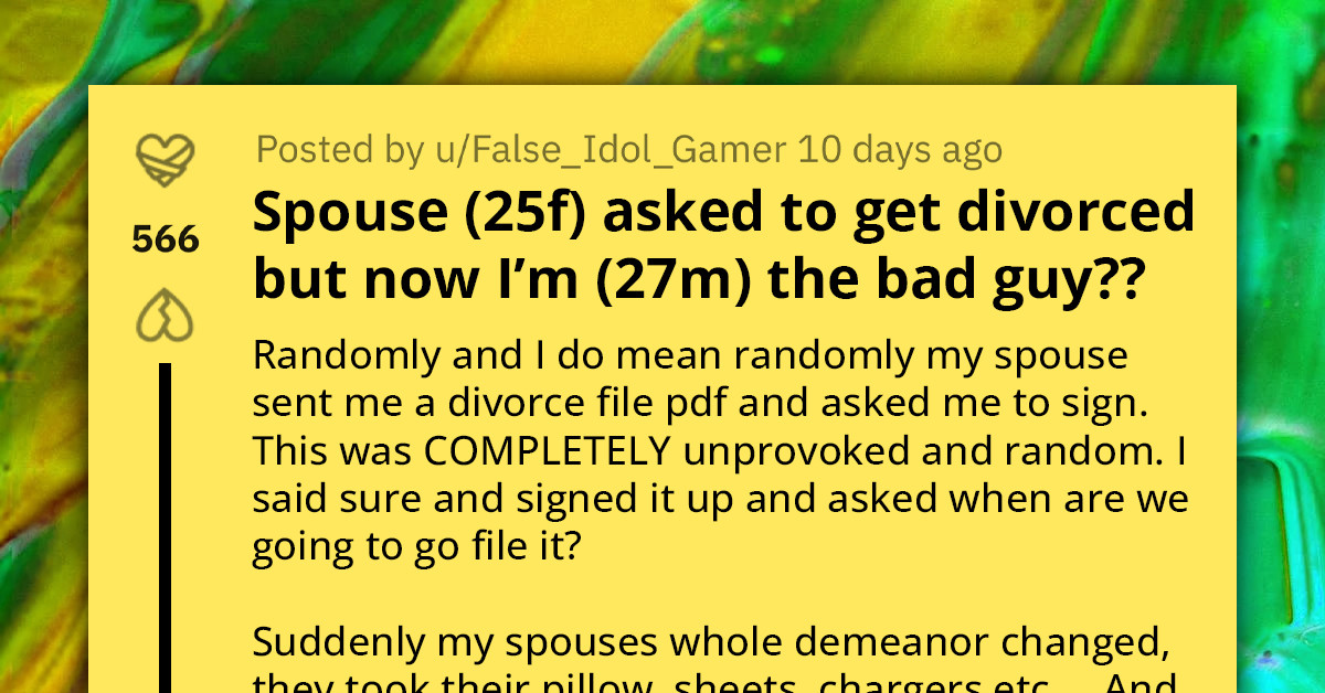Man Baffled After Spouse Asks For A Divorce Then Acts Like Nothing Happened