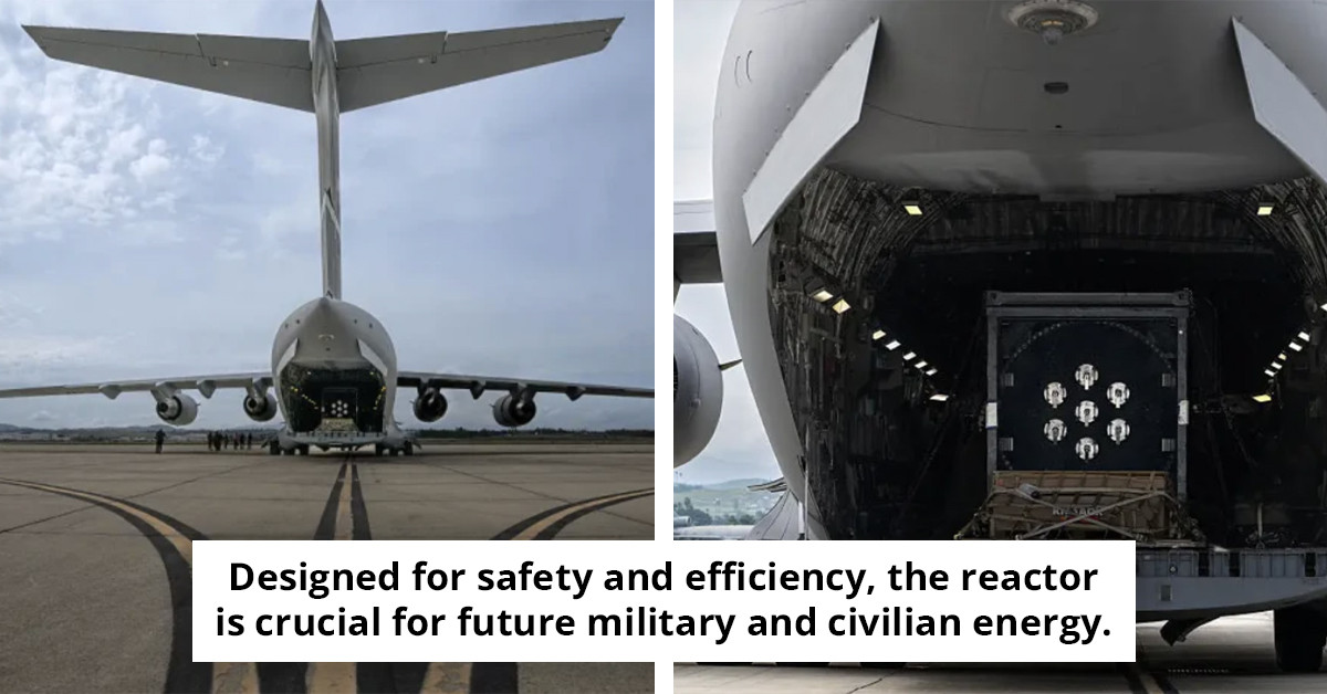 'Advanced' nuclear reactor transported via air across three states following Trump's executive directive