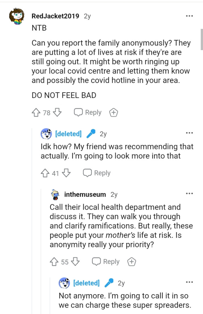 It might be worth the OP calling the local Covid center and letting them know