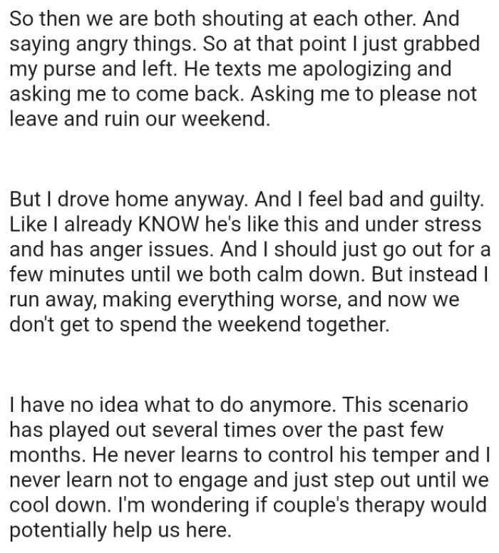 Feeling bad and guilty