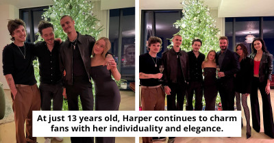 Harper Beckham Shines in Family Holiday Photos While Fans Question Her Barefoot Style
