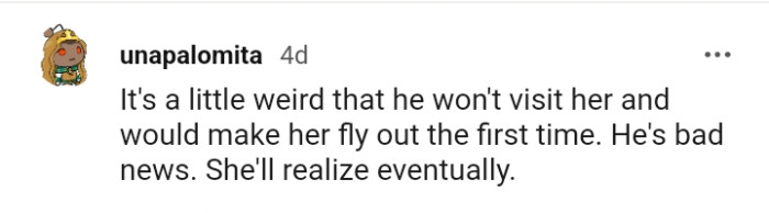 It's a little weird that the dad won't even visit