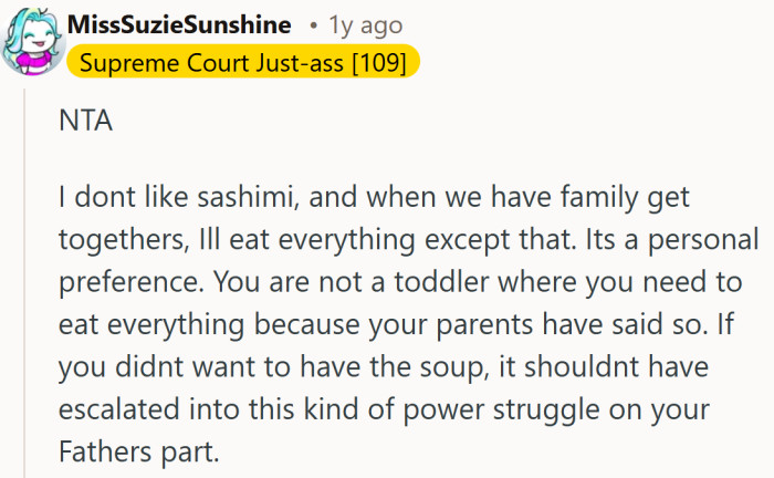 Every family has a sashimi or a soup moment, and most of the time it is just taste buds, not a mutiny.