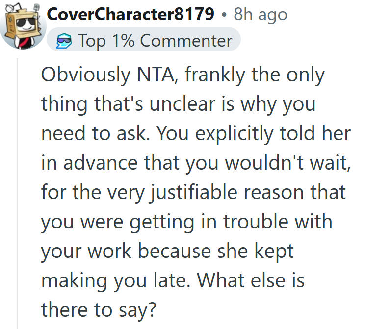She sent the memo, drew the line, and still got asked for a meeting about it.