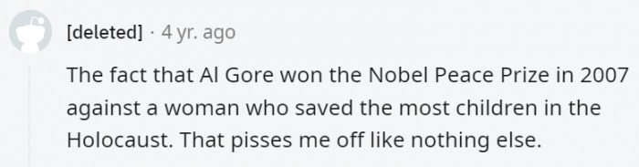 3. An additional fact is they actually shared the award with an organization and they still could have shared it with the woman but they didn't