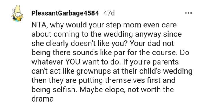 OP's dad not being there sounds like par for the course.