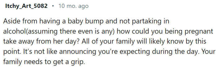 The bottom line is - her family needs to get a grip. This wedding is not a world-class event.