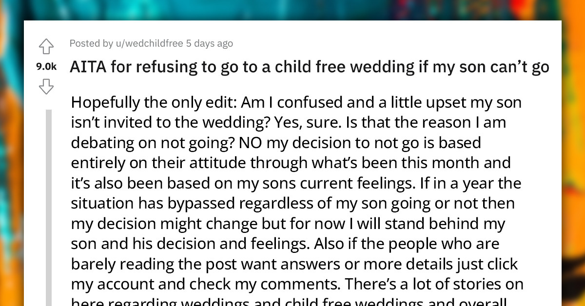 Single Mom Refuses to Attend Brother's Child-Free Wedding Because Her 16-Year-Old Son Didn't Get an Invite