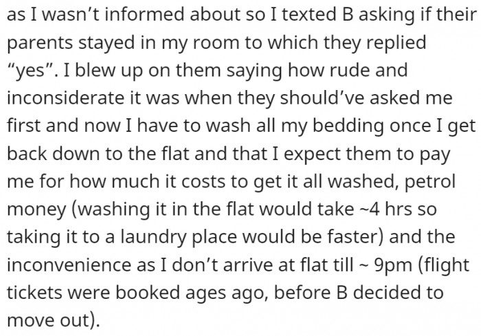 Now, OP is asking for help before the flatmate fully moves out
