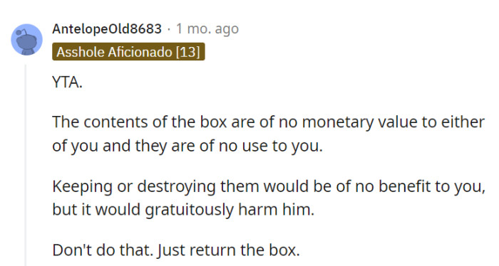 Why keep them when they don't have any monetary value anyway?