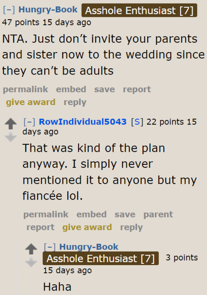 It's time to exclude these family members altogether. He doesn't need their presence at the wedding.