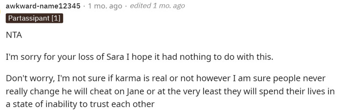 It's probably not going to work out for them because of all the broken trust that they've gone through.